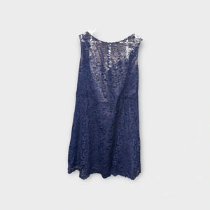David’s Bridal Short Lace High Neck Dress - Size 26 (Marine) - New with Tags